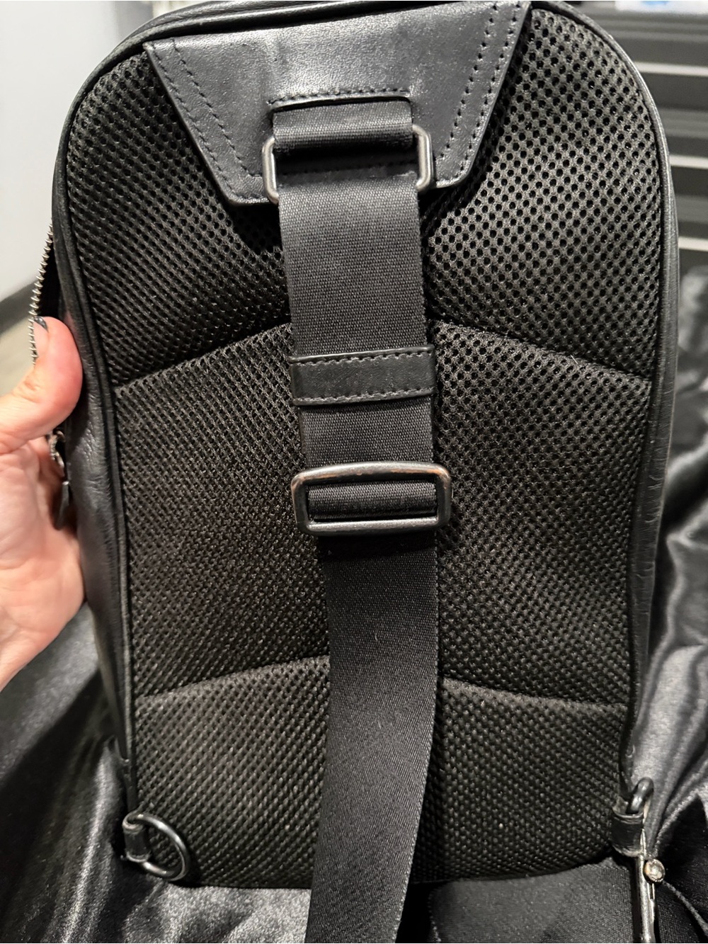 COACH Graham Pack Crossbody C2932 In Signature Canvas Leather Charcoal Black - Picture 8 of 14